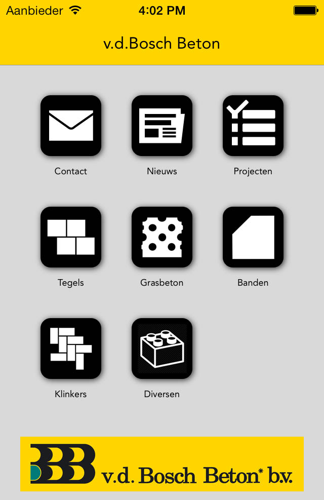 v.d. Bosch Beton app voor Android